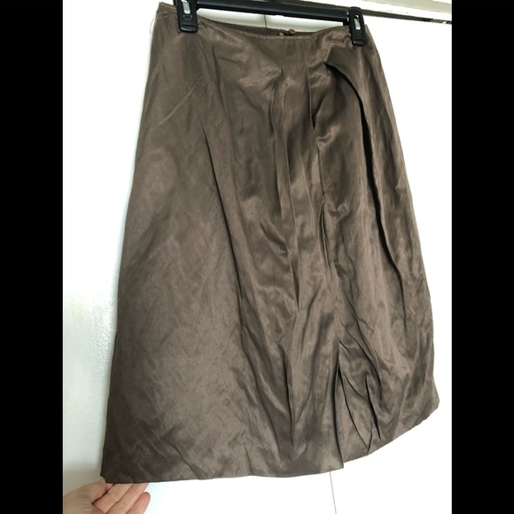Lafayette 148 NY Taffeta Skirt size 8 Pleated Front Chic cozy gorgeous style - Picture 3 of 13